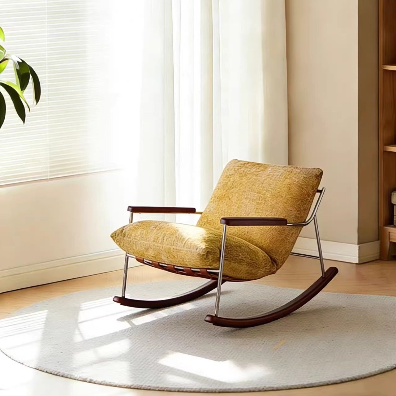 菲卡摇椅现代轻奢客厅沙发阳台设计师单人可睡觉摇摇椅,住宅家具,摇椅,淘宝优惠券,粉丝福利购,淘宝优惠卷