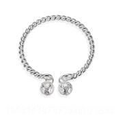 高档9999纯银铃铛一步一响手镯女开 足银实镯子口20新25款 双宫铃