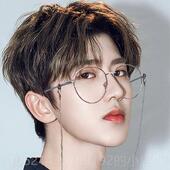 高档复圆框蓝防辐射眼镜 合金古镜架可防配近光视镜片