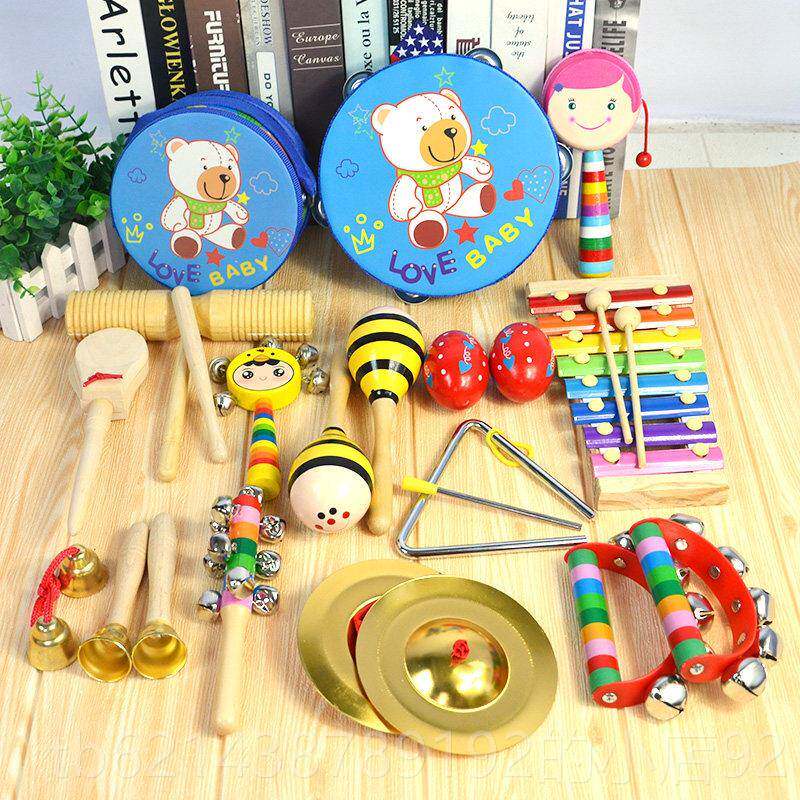 高档奥夫尔打乐器套儿童音乐器材响板碰装铃手鼓早教大击全幼儿园