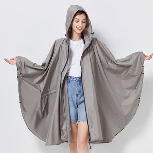 雨衣女斗篷式雨天防水成人男户外背包走路骑车大码薄外套雨披便携