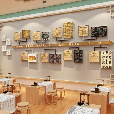 汉字的起源与演变书法教室氛围布置装饰硬笔培训墙面环创文化背景,家居饰品,文化墙贴,淘宝优惠券,粉丝福利购,淘宝优惠卷