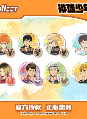 NULLSET正版动漫周边排球少年高校系列徽章吧唧日向飞雄月岛萤