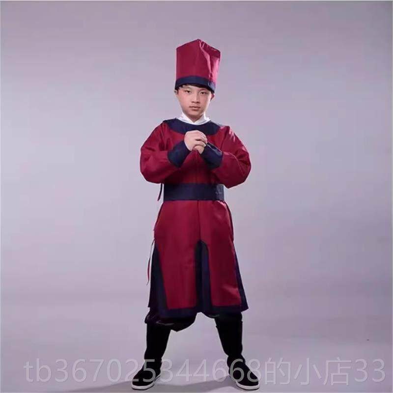 正品元旦儿童演服制古装代衙明役服装男童捕快出侍卫官兵古轿夫飞