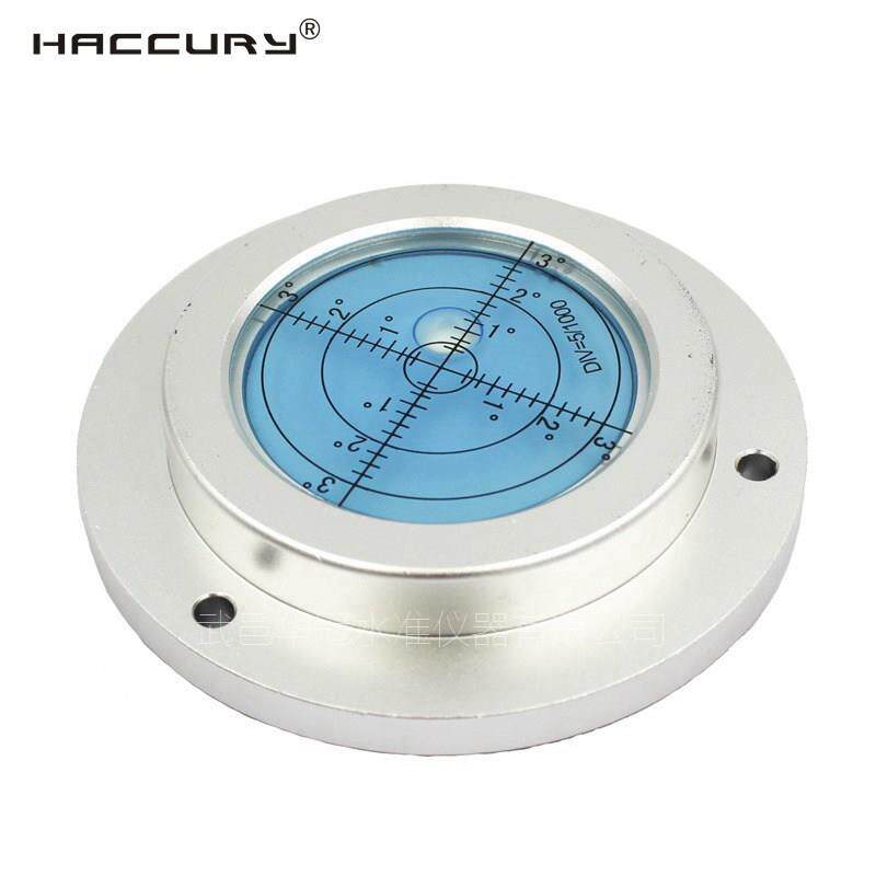 HACCURY金属大万向圆夜光水平仪牛眼水平器吊车用水平泡100*20mm