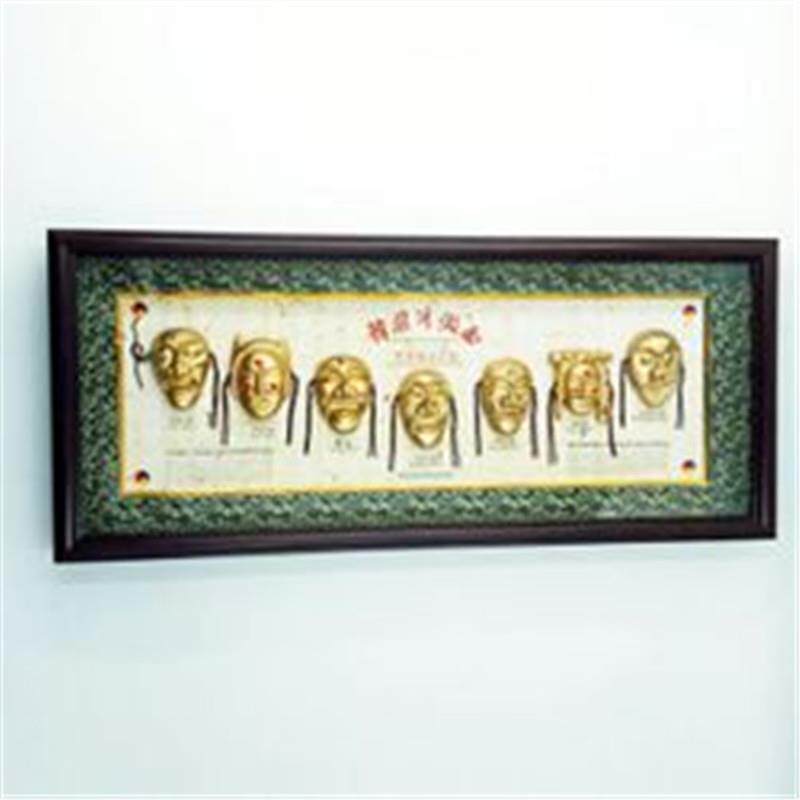 韩国假面玻璃相框画墙壁挂画朝鲜族韩式餐厅家居装饰品挂画