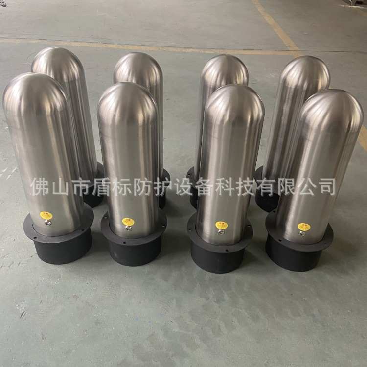 盾标防护手挪活动拆卸移动不锈钢防撞挡车路桩学校门口隔离柱价格