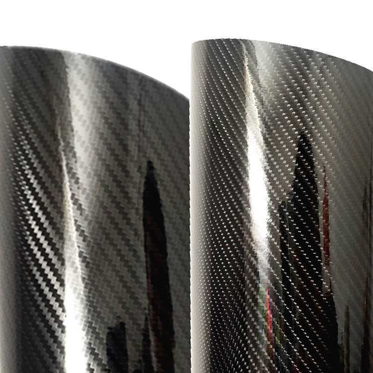 5D汽车碳纤膜 6D亮面车身改色膜3d碳纤维贴纸 立体水转印内饰贴膜