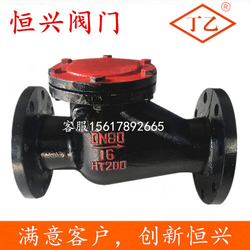 H44T-16旋启式止回阀 铸铁铜芯法兰止回阀DN40 50 80 100 150 200