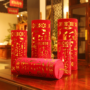 新年坐炮摆件商场酒店大堂年会堆头装饰用品2022虎年春节布置鞭炮