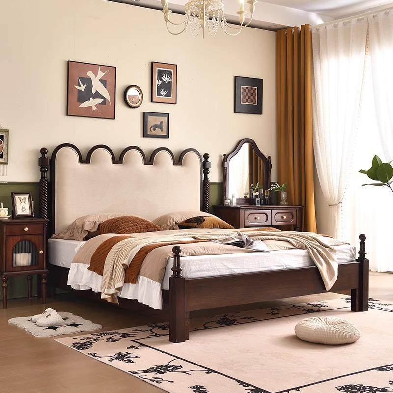 美式实木床中古风法式现代简约卧室双人1.8米布艺主卧大床箱体床,模玩/动漫/周边/娃圈三坑/桌游,模型制作工具/辅料耗材,淘宝优惠券,粉丝福利购,淘宝优惠卷