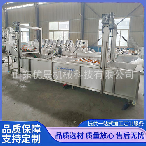 定制 海鲜气泡清洗机 自动提升 猪肉高压喷淋清洗机 全自动清洗线