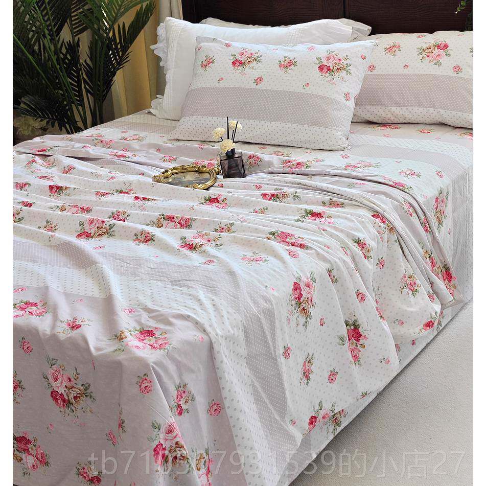 正品ins床风韩丝版田园碎花小清新蕾花边纯棉床被裙款上用品套四