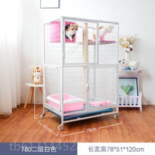正品猫笼空家用超 猫子笼木板平台大自由间猫别墅室内两层带厕所