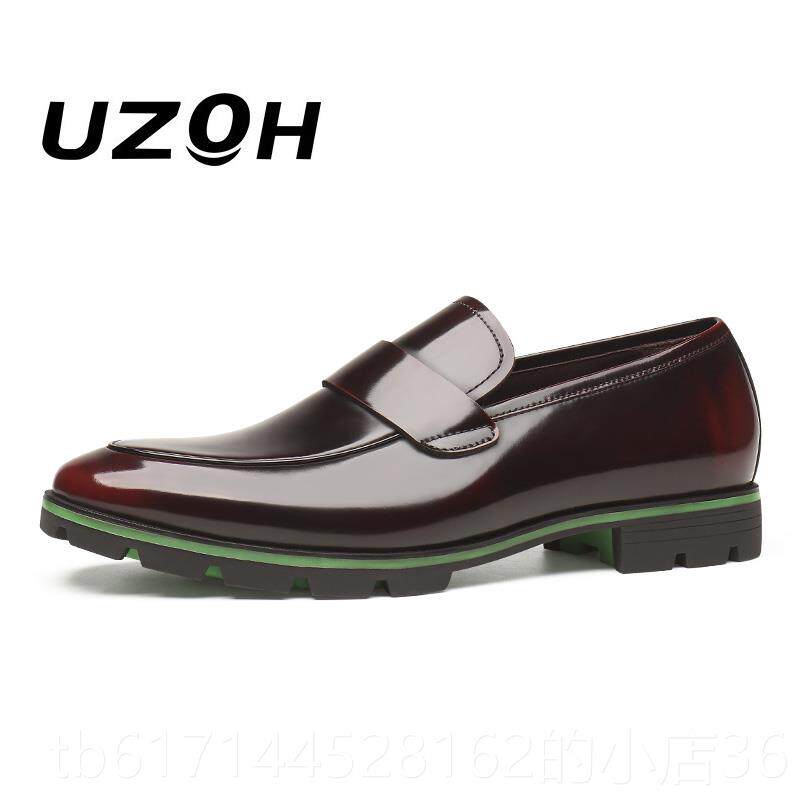 正品新男士真皮休乐福鞋商务闲皮鞋亮面流潮秋季款英伦一脚蹬懒人