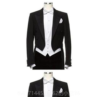 正品燕尾服男礼韩版修身郎新郎结婚服持人伴歌手主演出服六件套定