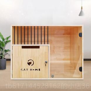 正品实木猫笼猫墅屋猫舍猫咪别产猫别猫墅展示柜单层房笼寄养笼家