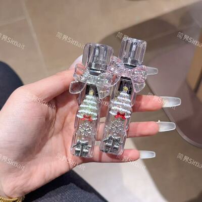 全平台圣诞节圣诞树闪钻粉色可爱打火机充气y2k亚文控价29.8