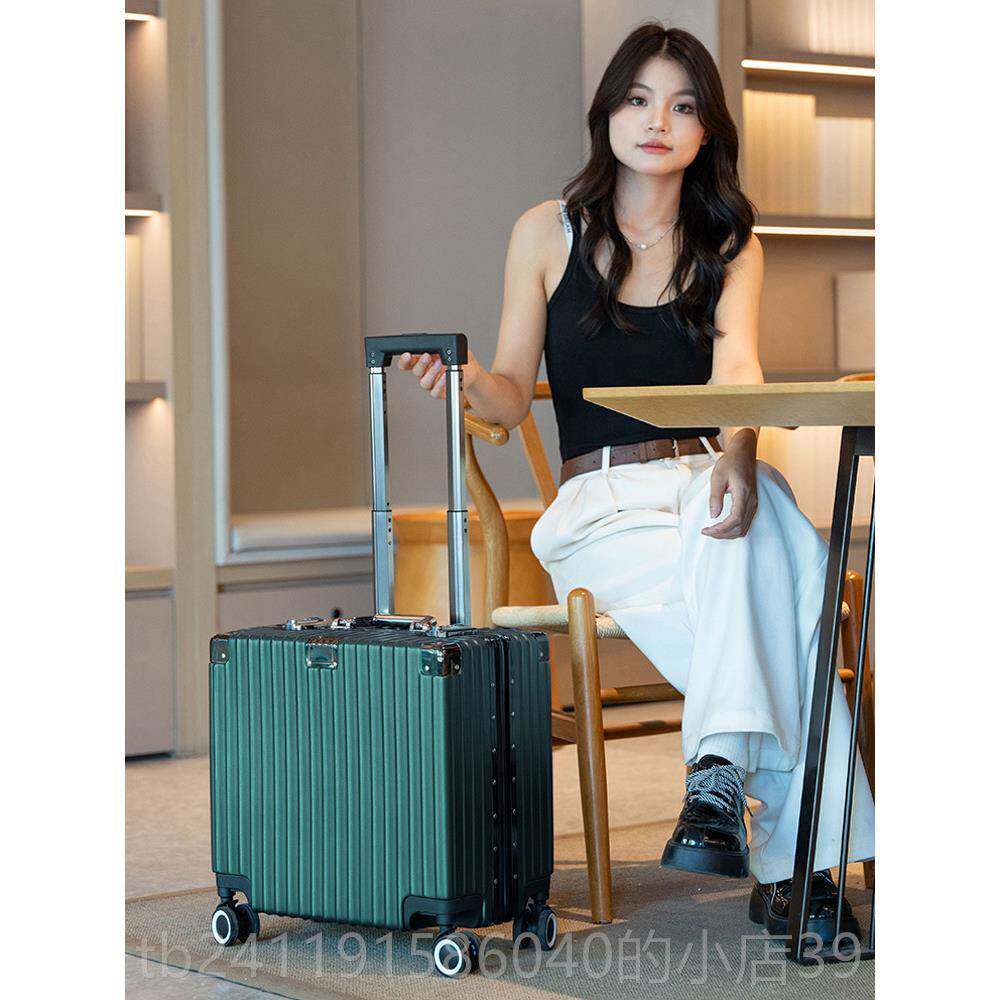 高档定LOGO18寸登机箱轻便拉寸杆箱2制0免框托运手提箱航空铝小行