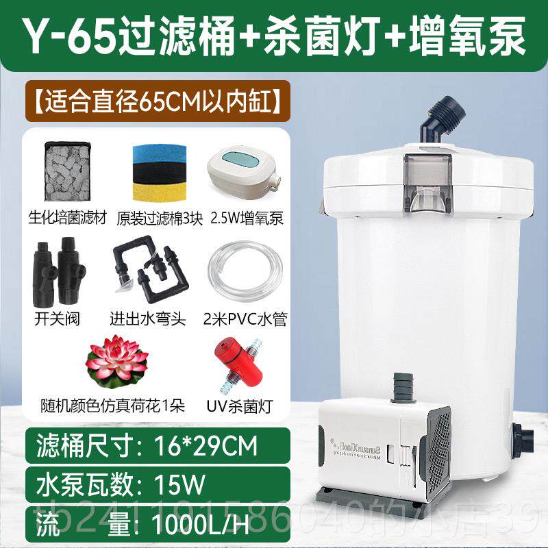 高档森森瓷鱼缸陶滤器合古法养鱼净水循环三一过水泵专用外置圆形