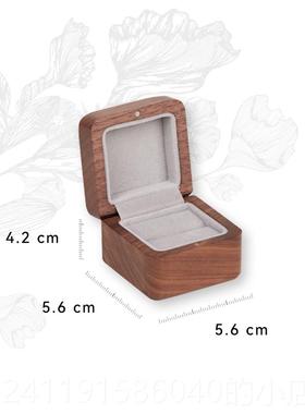 高档蓝波好白色黑色饰/胡桃/木实木首项炼耳环戒指便携盒式旅行珠