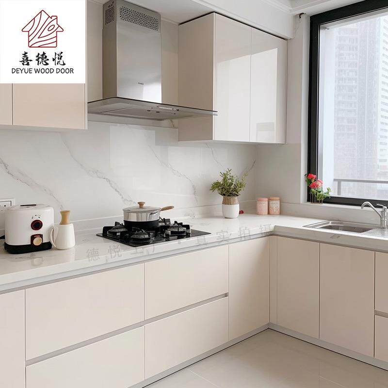 南京现代简约厨房家具L型转角石英石台面整体橱柜组装可上门测量