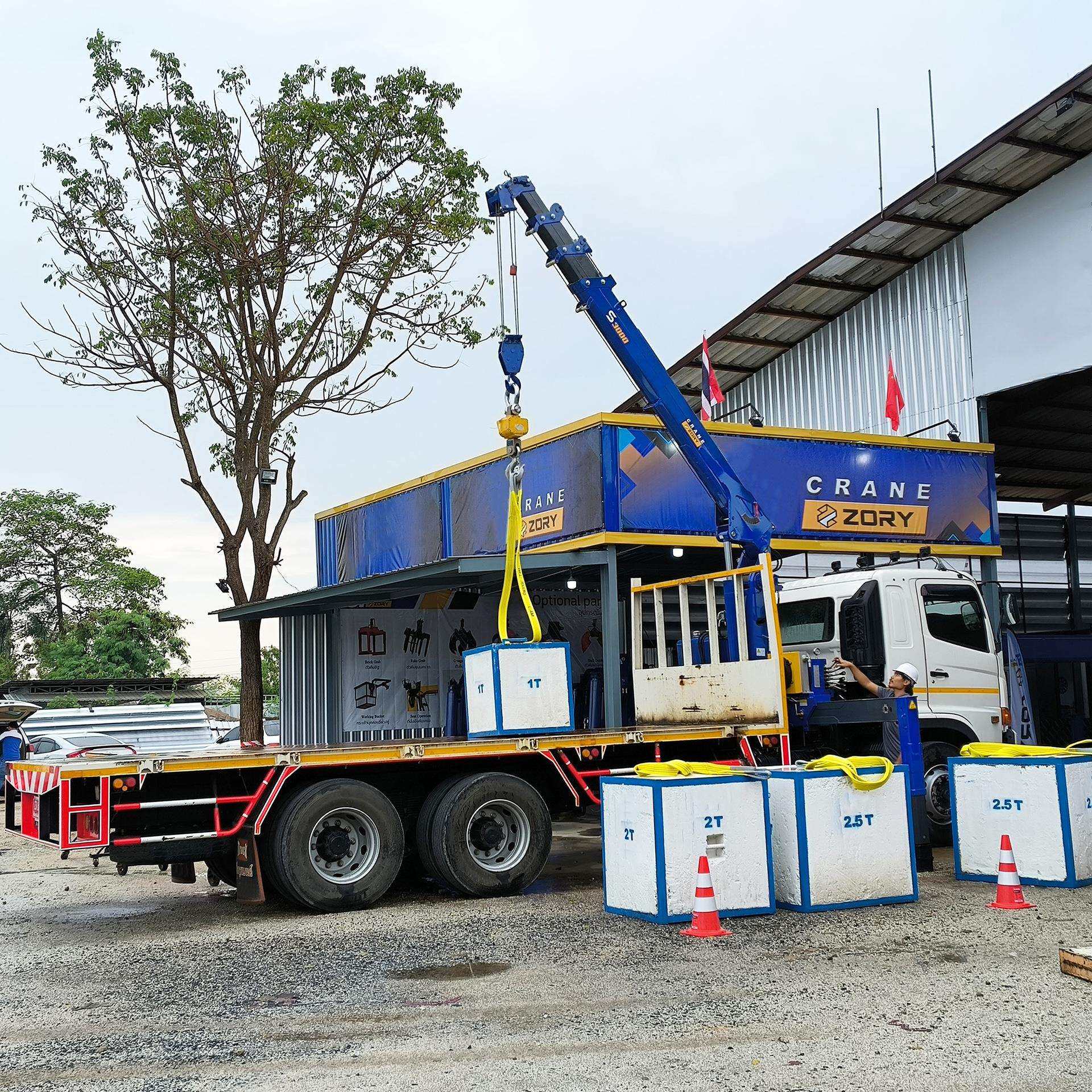 车载随车吊3.2吨直臂吊车10米轻卡货车液压伸缩吊固定式装起重机