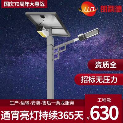 6米太阳能路灯LED光伏路灯30W40W60W厂家新农村道路灯户外7米8米
