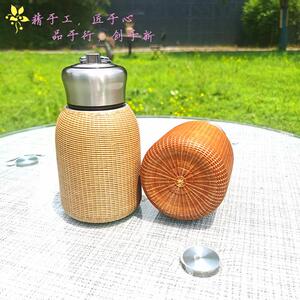不锈钢保温保冷小胖杯有您“竹”够旅行茶具礼品非遗手工竹编竹制