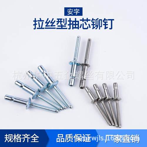 安字牌拉丝铆钉 铝合金拉丝铆钉 内锁拉丝铆钉HZ （500只/盒）