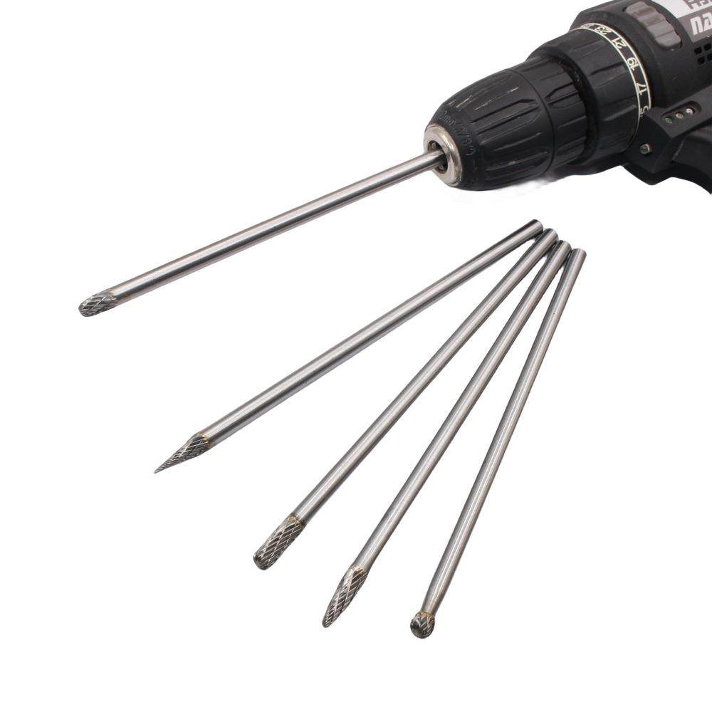 硬质合金旋转锉加长柄6x6x150mm钨钢磨头金属玉石木材打磨工具