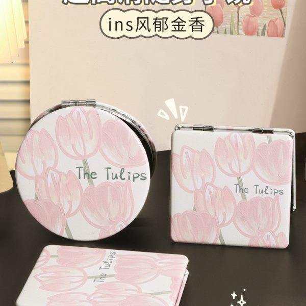 化妆镜双面迷你便携高级女可爱折叠手持携带补妆随身口袋小圆镜子,家庭/个人清洁工具,随身化妆镜,淘宝优惠券,粉丝福利购,淘宝优惠卷