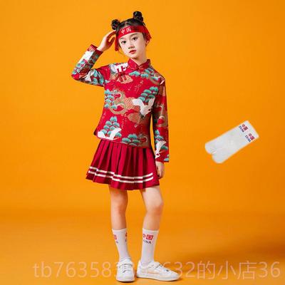 高档中六喜一节国小梦娃舞蹈服装男女童幼儿园出服庆打鼓演开门红