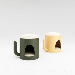 高档caadosa斤吭哧座吭哧仙人掌茶几凳可承重16s0人宠共用家具猫