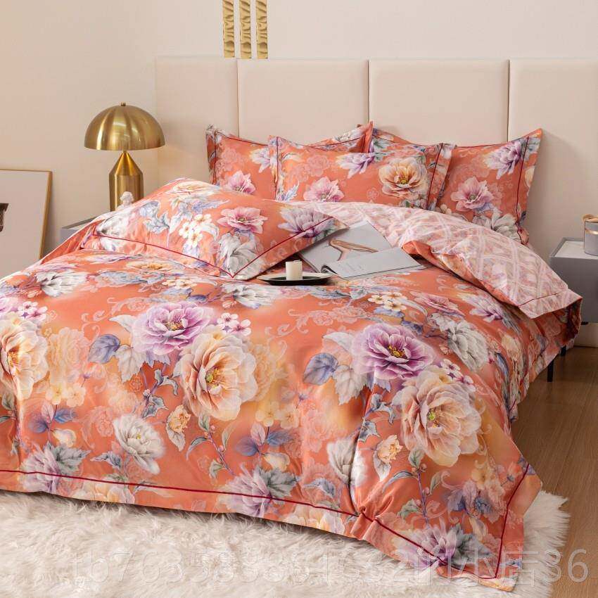 高档欧式提花全棉加床厚磨毛四件纯棉秋婚庆床品上用套品4件套冬