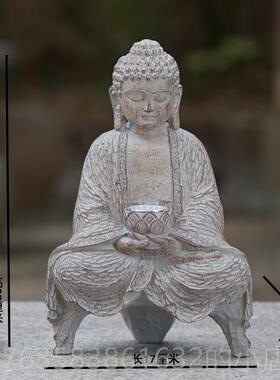 高档复佛像花园布置庭装饰太能灯阳台阳小鱼池摆件办公院室新中式