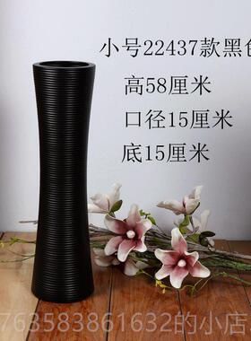 高档陶瓷落地大瓶现代时尚简约客摆件干花花式创意白色插中花花厅