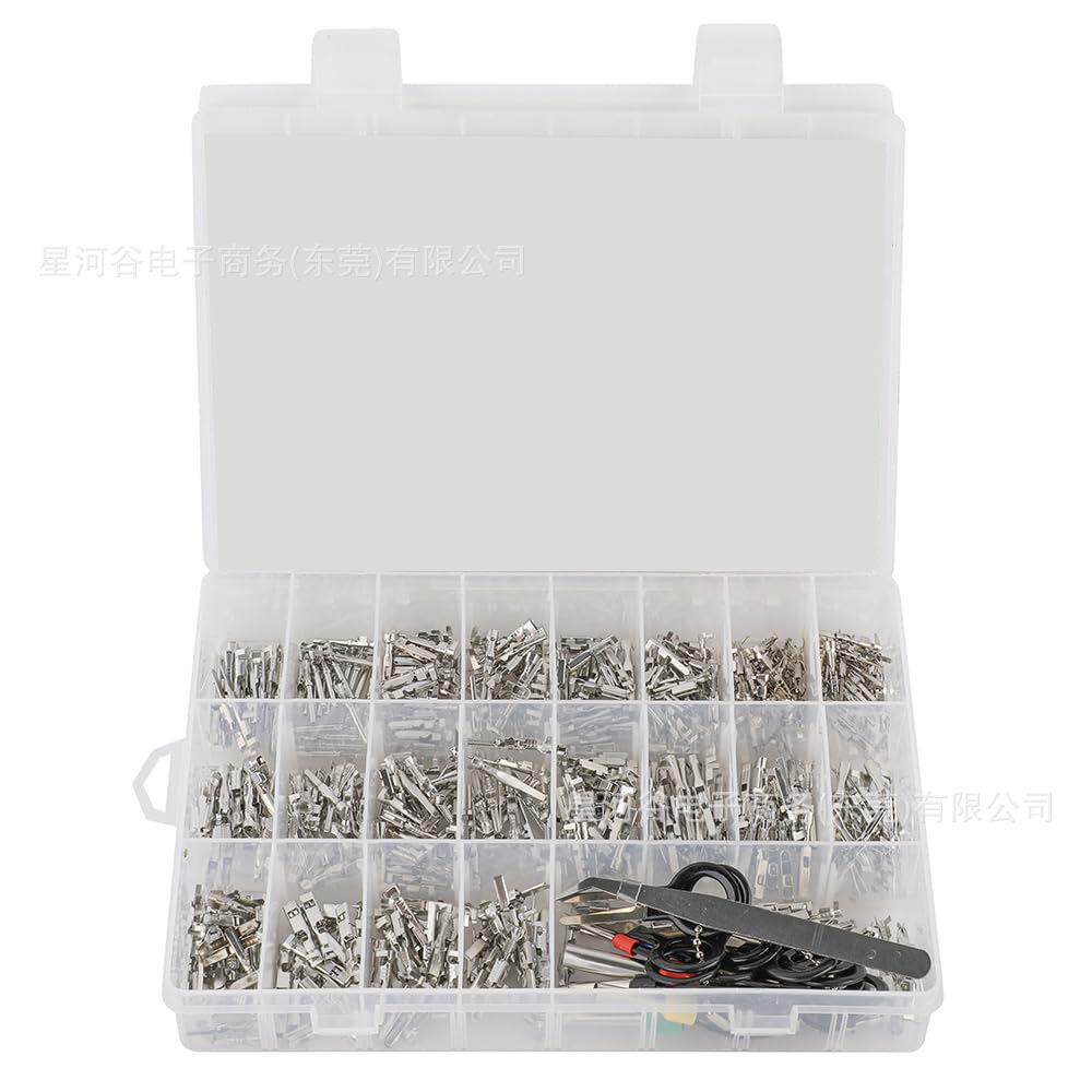 跨境460PCS盒装铜公母接插件汽车连接器插针压接端子1-3.5mm