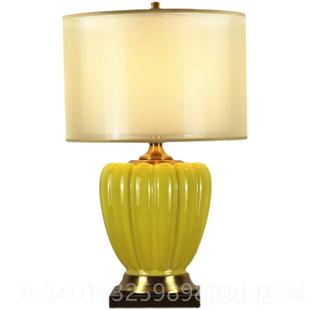 新款美式奢陶瓷台灯欧式奢轻书大气简约别墅客厅房卧室床头台华灯