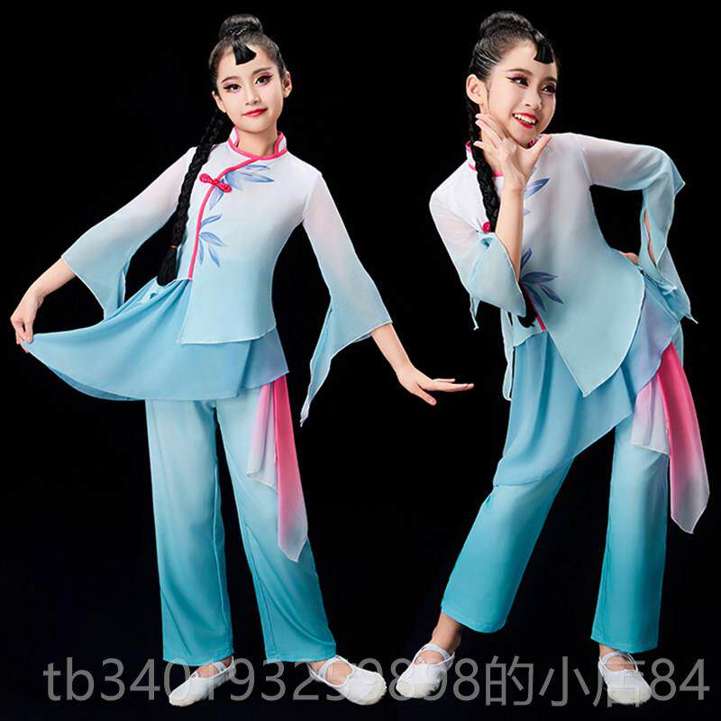 新款童采茶2舞同款秧儿歌服演舞出服205新款古典学生群中国风舞蹈