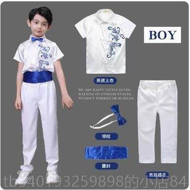新款六一儿童大合唱演中出服中小学生国风诗朗诵比赛幼儿园演服歌