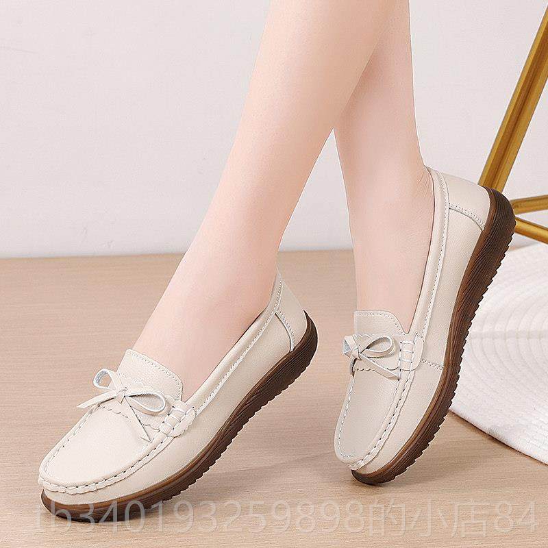 新款2024春滑夏真女豆豆鞋浅口平棉鞋多皮功底能防软底楔形跟妈妈,女鞋,浅口单鞋,淘宝优惠券,粉丝福利购,淘宝优惠卷