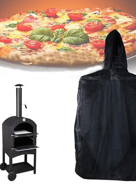 170x65x55cm 户外黑色牛津布披萨烤箱罩面包烤箱烧烤防雨防尘罩
