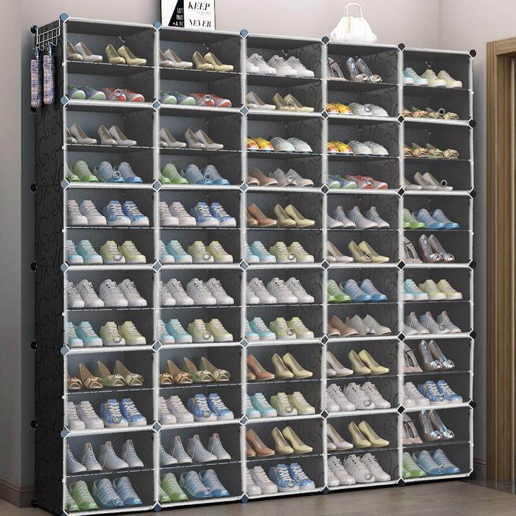 简易鞋柜家用防尘鞋架组装超大经济型多层收纳置物架子塑料大容量