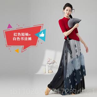 舞蹈练功蹈风 中国演出服团体服装 新款 古典舞服逸女飘纱衣仙气套装