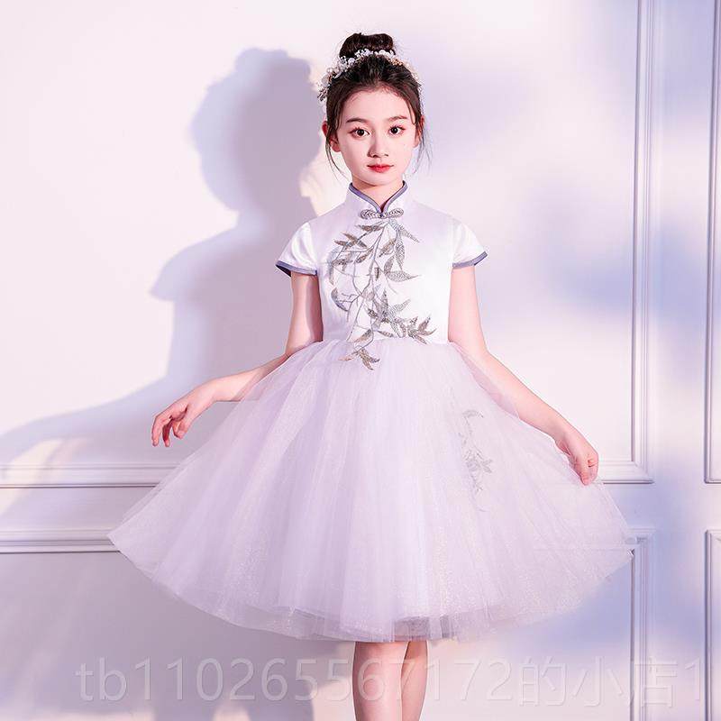 新款中国风儿童表演服六一主小学合唱古服筝公裙幼儿园舞蹈演出生