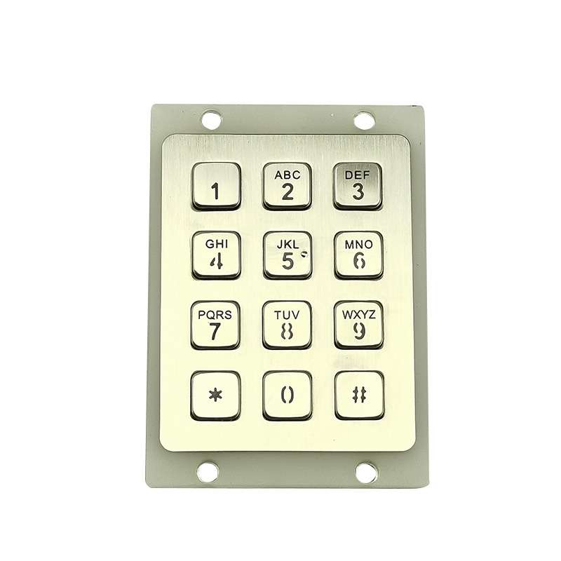 LED发光键盘停车场专用金属密码3*4防水嵌入式耐用防水键盘