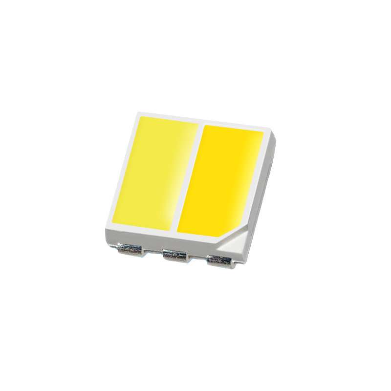 5050双色温二合一LED灯珠正白+暖白 红光+蓝光功率单边0.2/W厂家