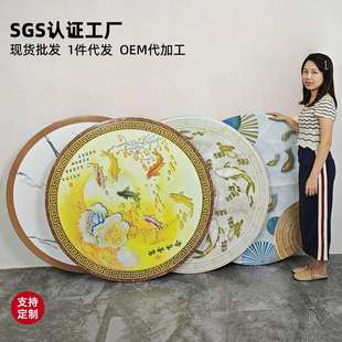 新中式不锈钢餐桌可折叠大圆桌餐饮商用圆形桌子圆桌面八仙桌饭桌