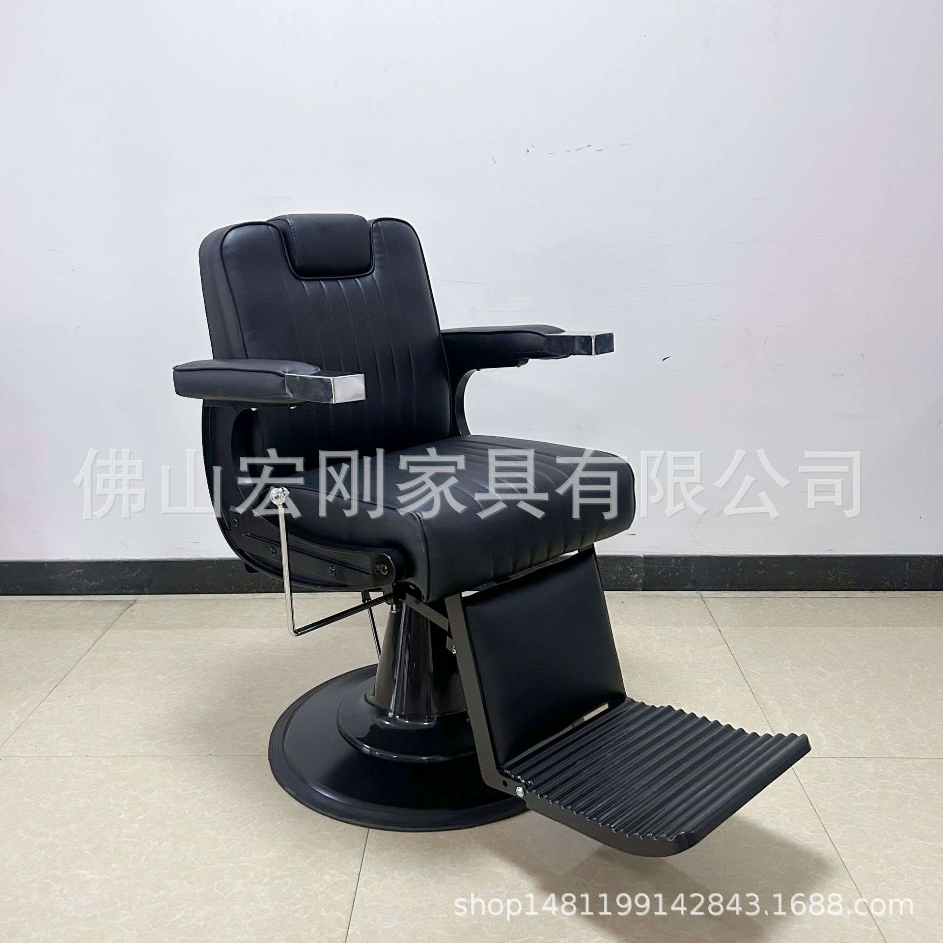 理发大椅厂家外贸出口放倒油头复古旋转升降美发刮胡椅发廊剪发椅